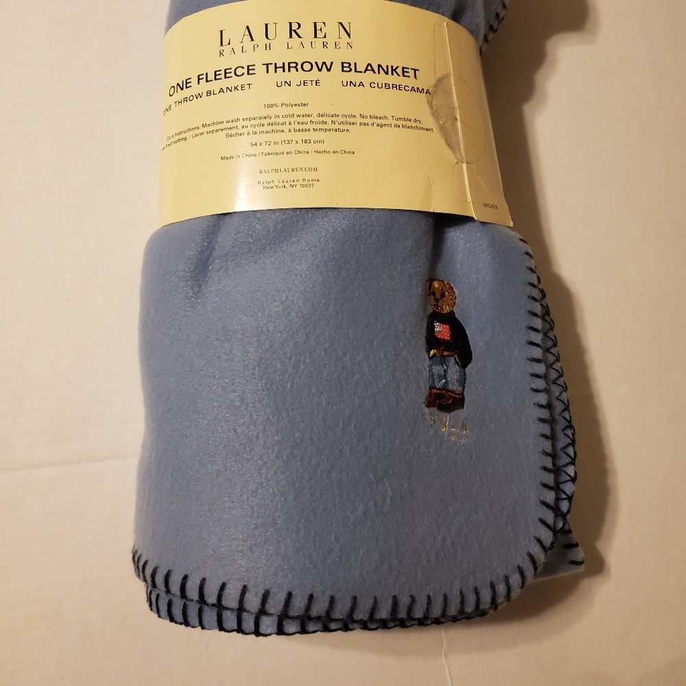 NWOT Lauren Ralph Lauren Blue fleece Polo